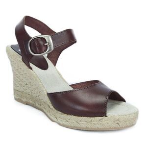 SKA BETTY V7N Chocolate Brown Espadrille Strappy Wedge Sandals